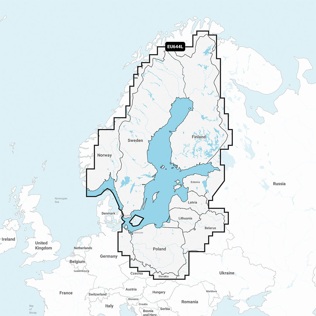 Sjökort GARMIN NAVIONICS + VISION EU644L/Baltic Sea