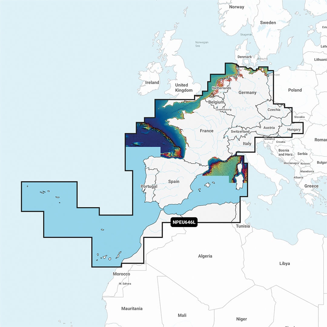 Navionics Platinum+ Large/646L/Europe, Central & West (*BV