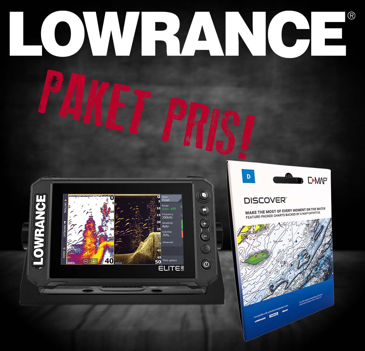 Lowrance Elite FS 7" Paketerbjudande: