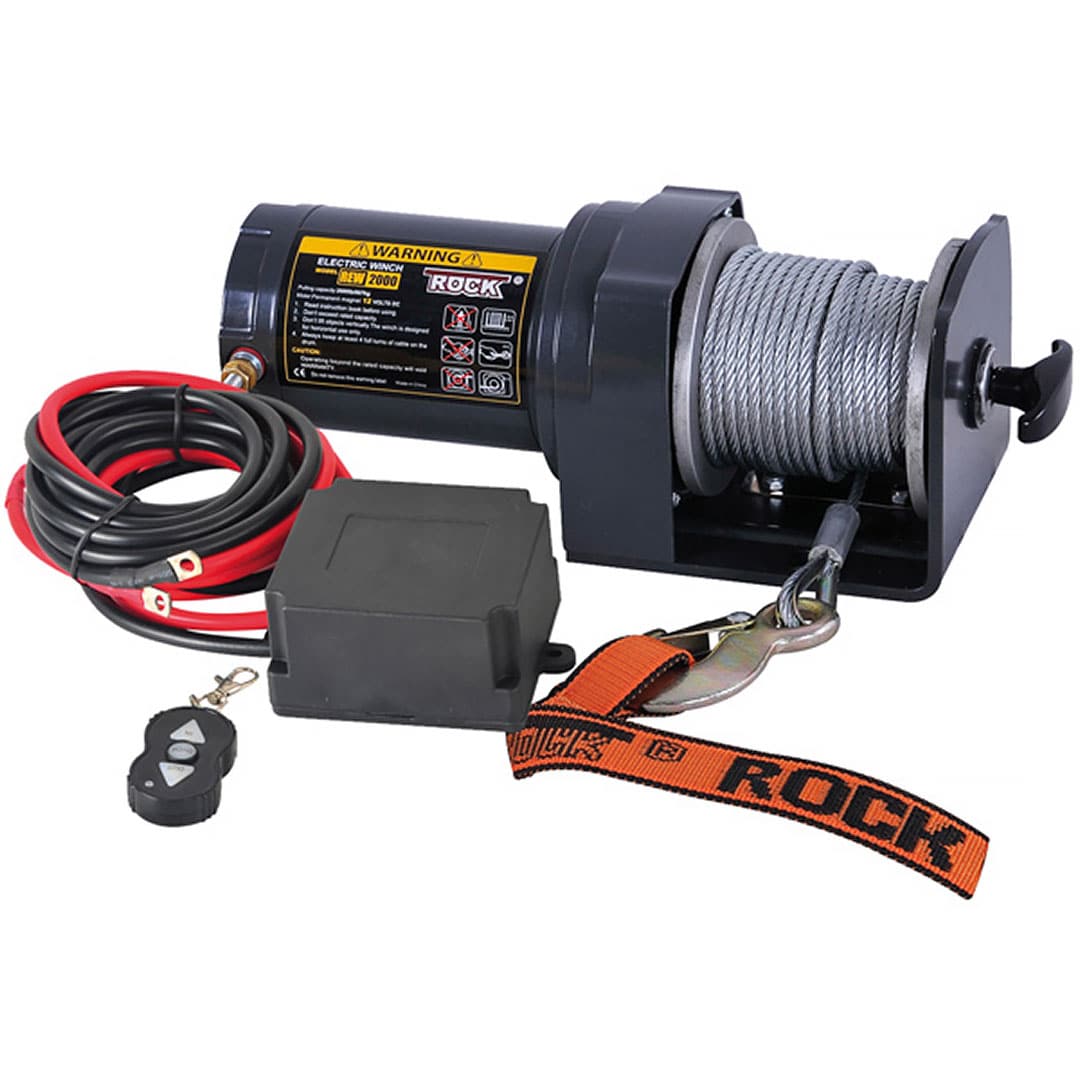 Eltrailervinsch RP2000 med wire (907kg).
