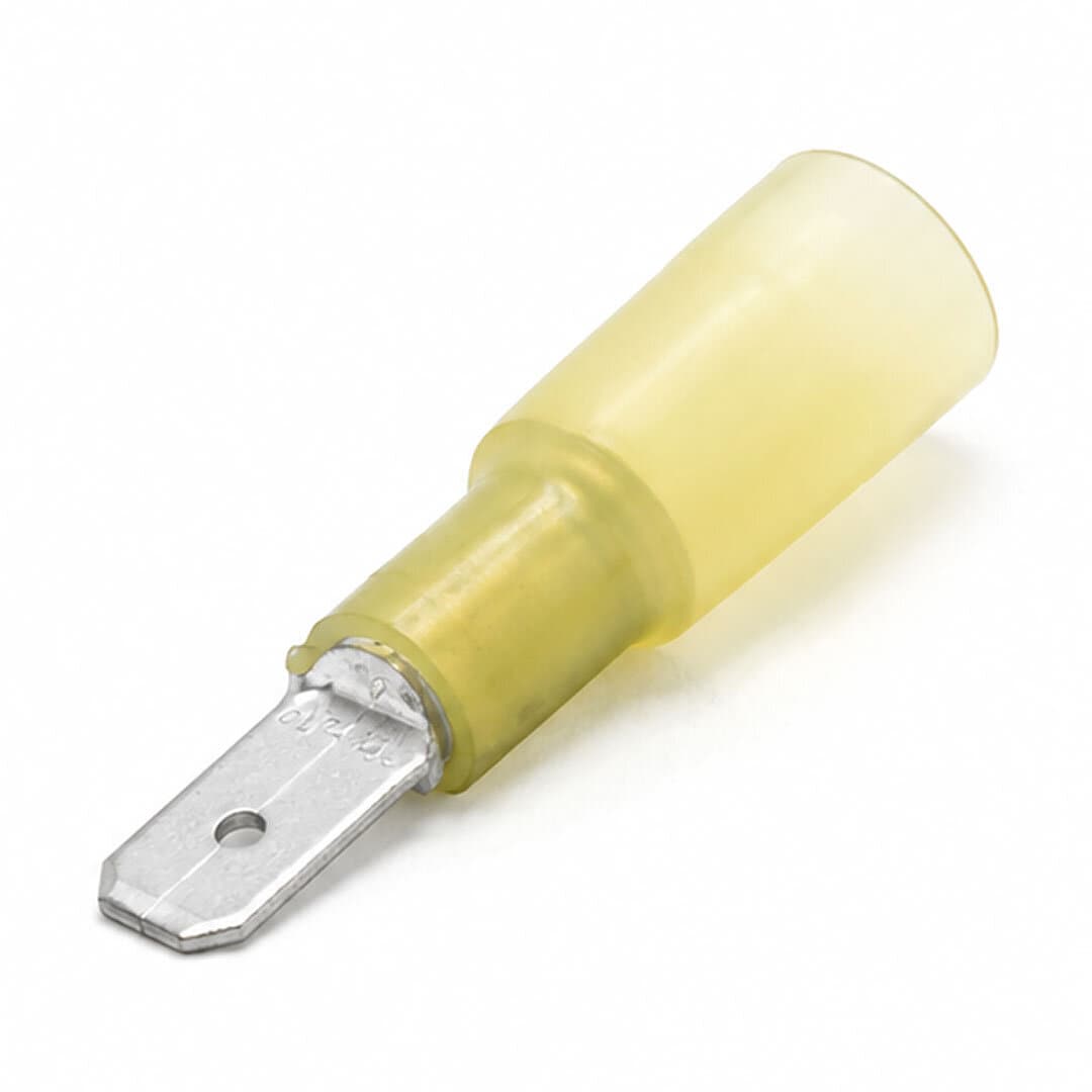 Flatstift Lim-Krymp Gul 4,0-6,0 mm² (Hane) /6,3mm 10st