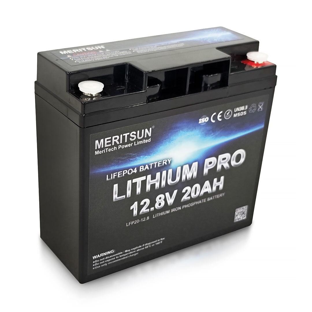 Meritsun 12,8v 20Ah Litiumbatteri P04
