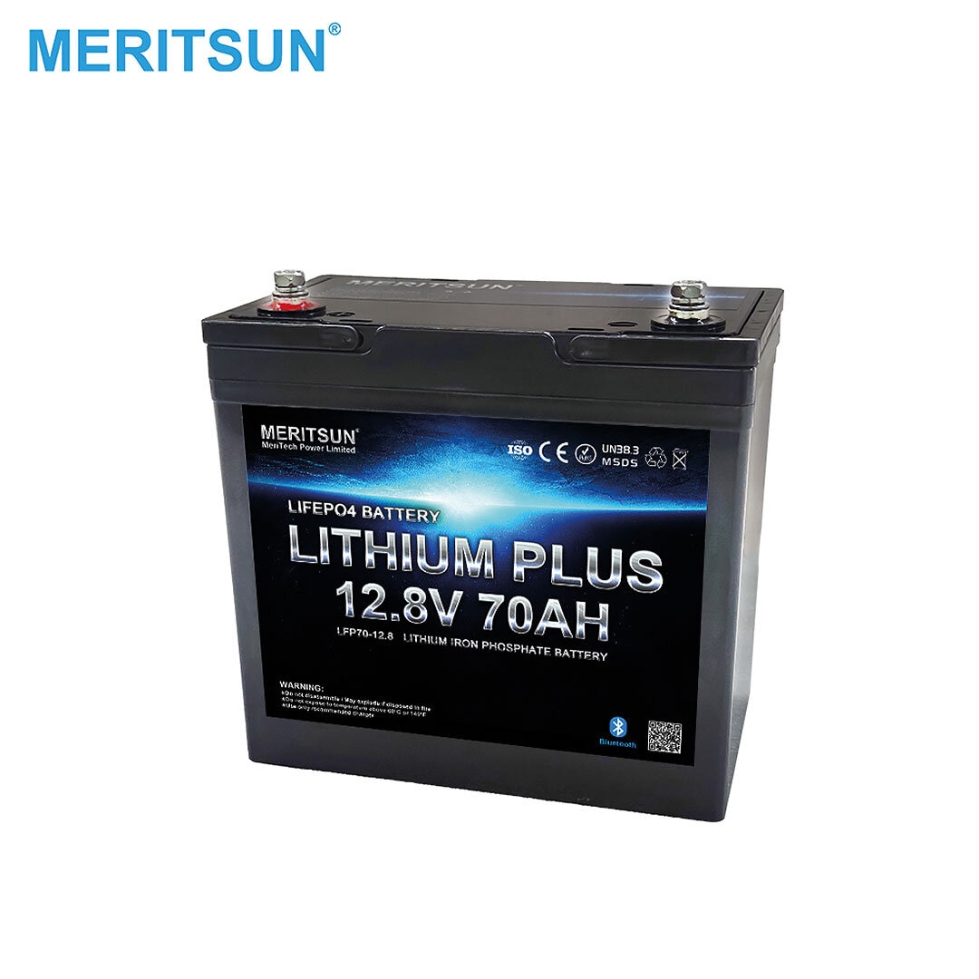 Meritsun 12,8v 70Ah Litiumbatteri P04  Bluetooth (#8)