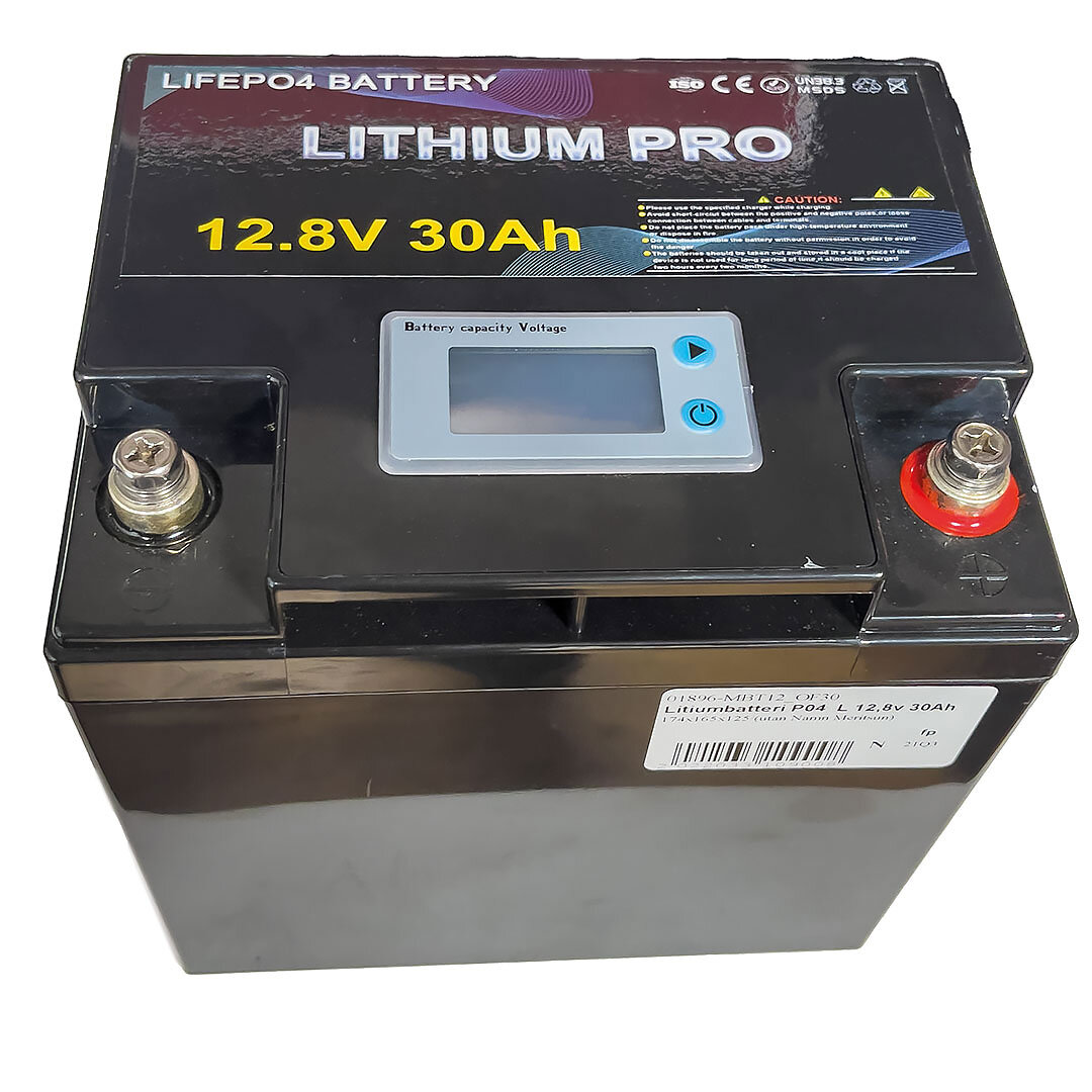Litiumbatteri P04  L 12,8v 30Ah LCD (#8)