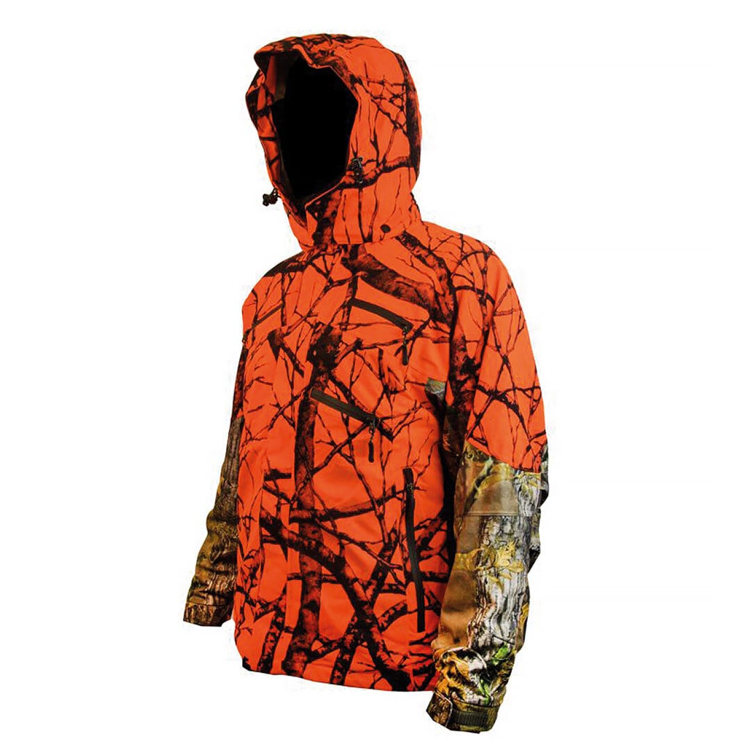 Hunting jacket camou green and blaze.