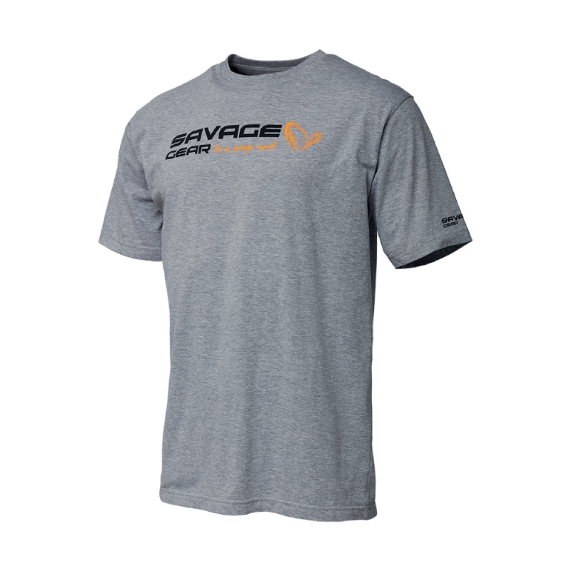 Savage Gear Signature Logo T-shirt Grey Melange