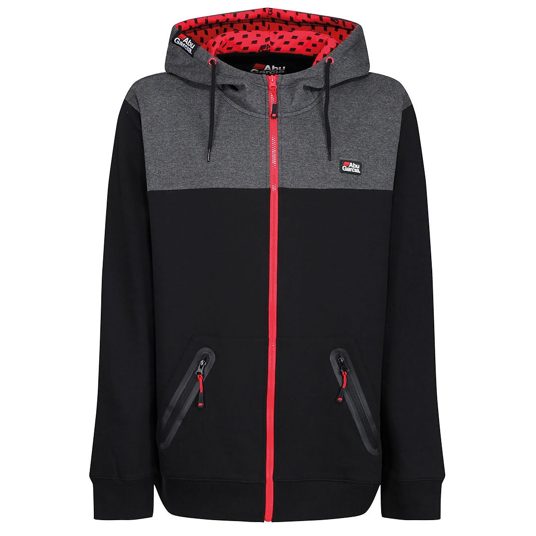 Abu Garcia Zipped Hoodie Grey.