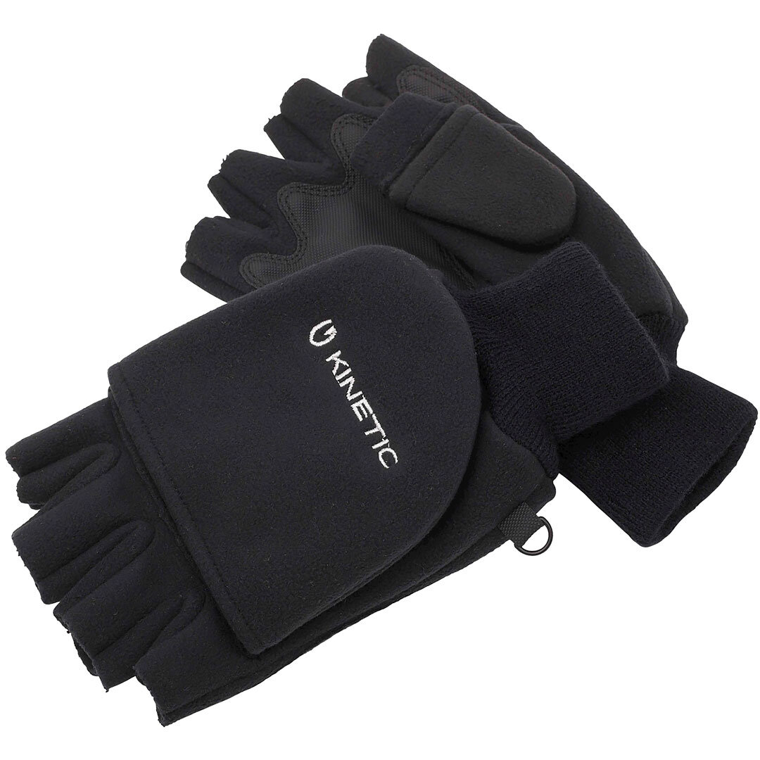 Kinetic Wind Stop Foldover Mitt Black