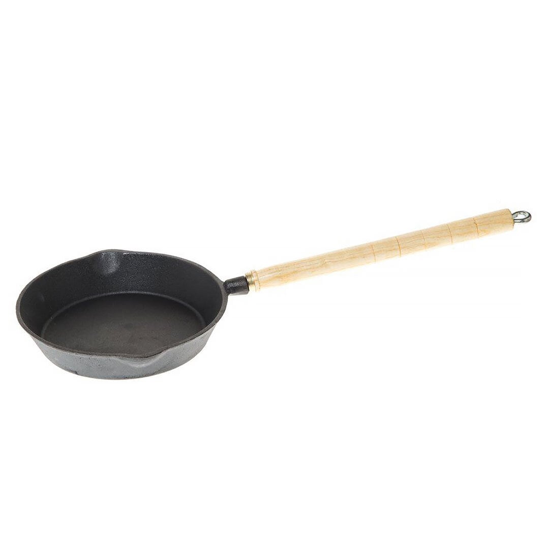 Gjutjärnspanna, långt handtag.