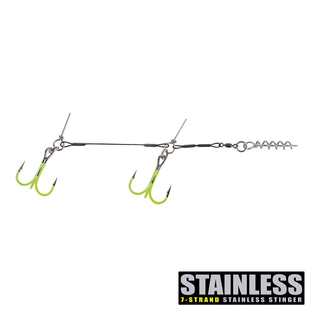 CWC PRO UV Chartreuse Stinger, SS 60lb Junior Tandem.