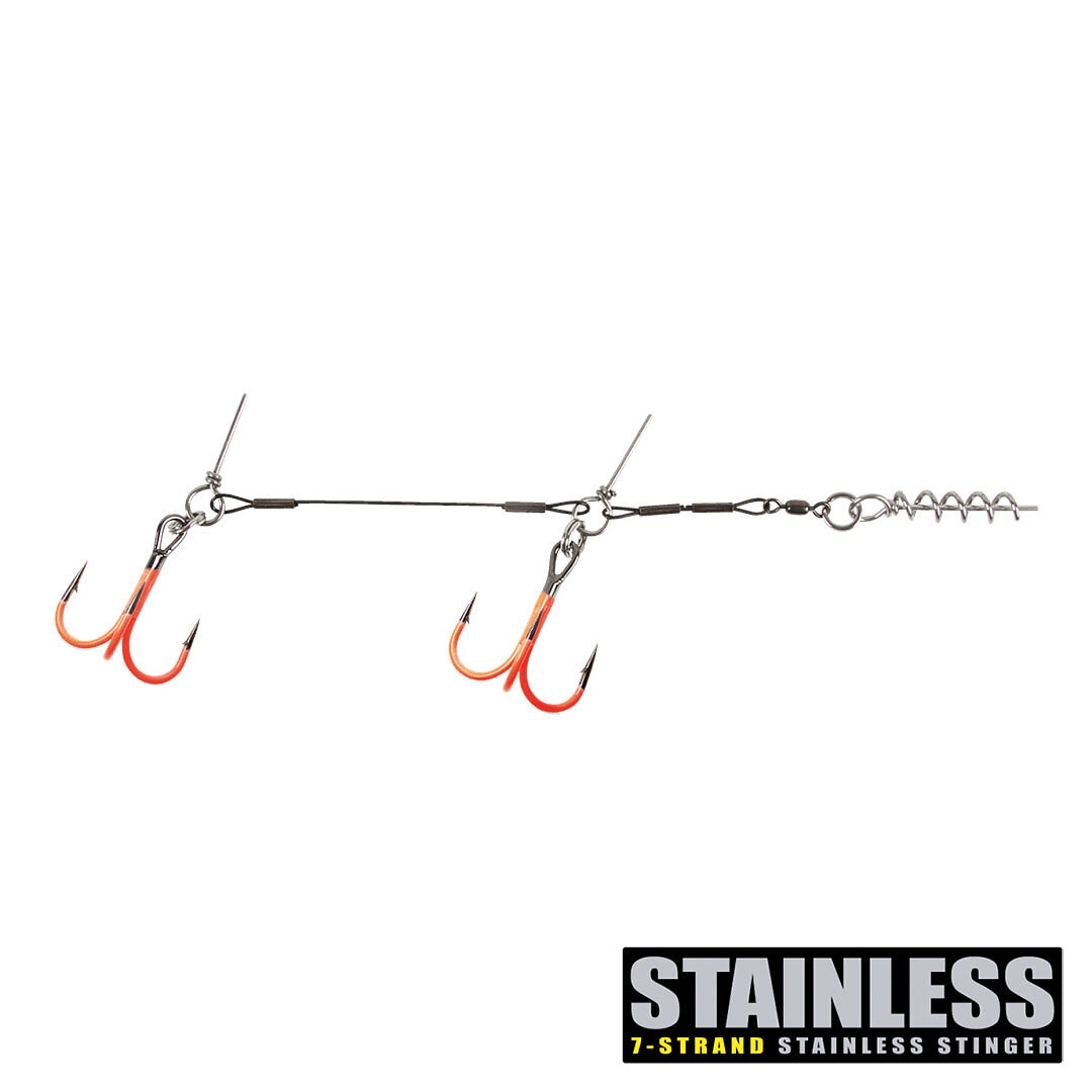 CWC PRO UV Orange Stinger, SS 60lb Junior Tandem.