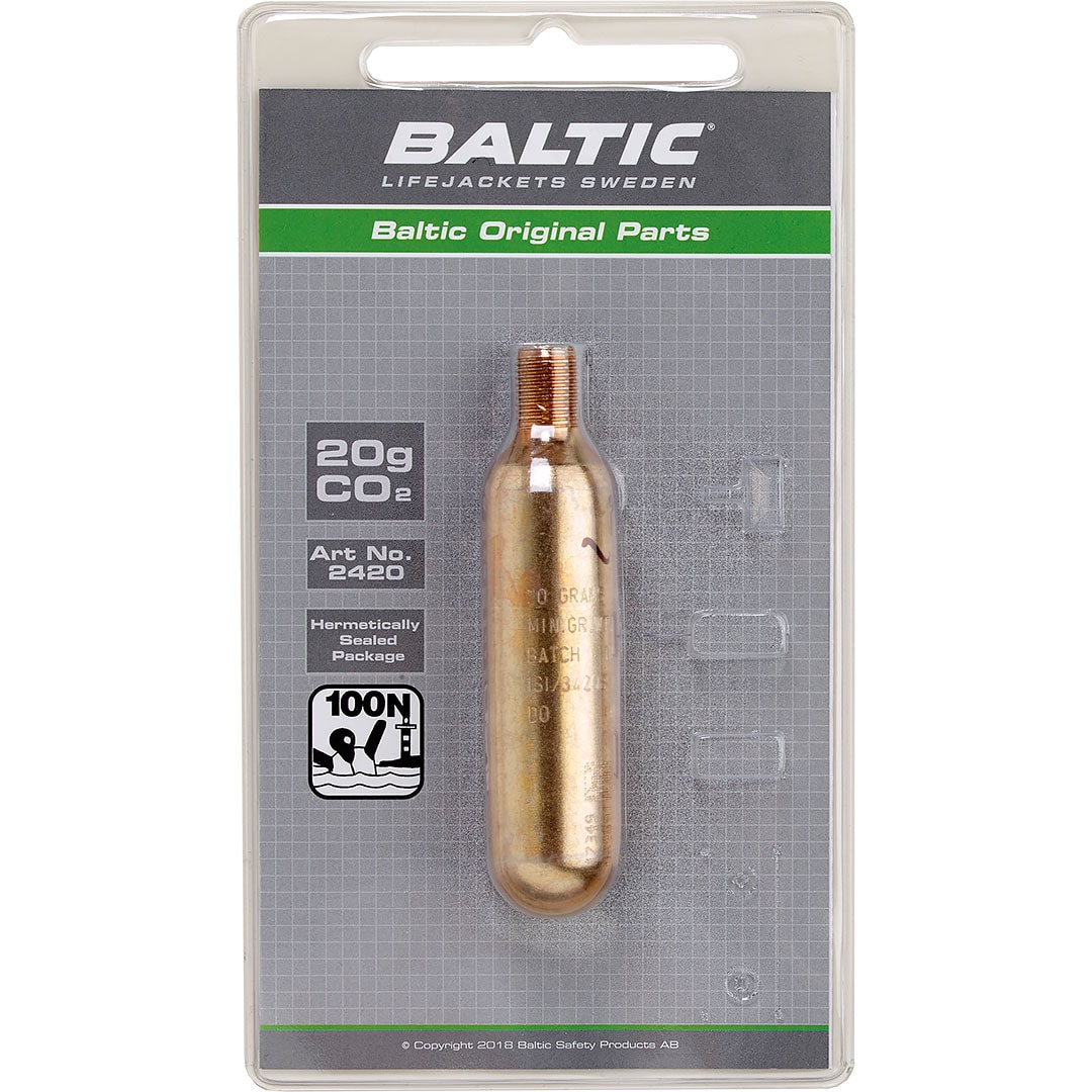 Baltic CO2-patron 20g med säkerhetsstift