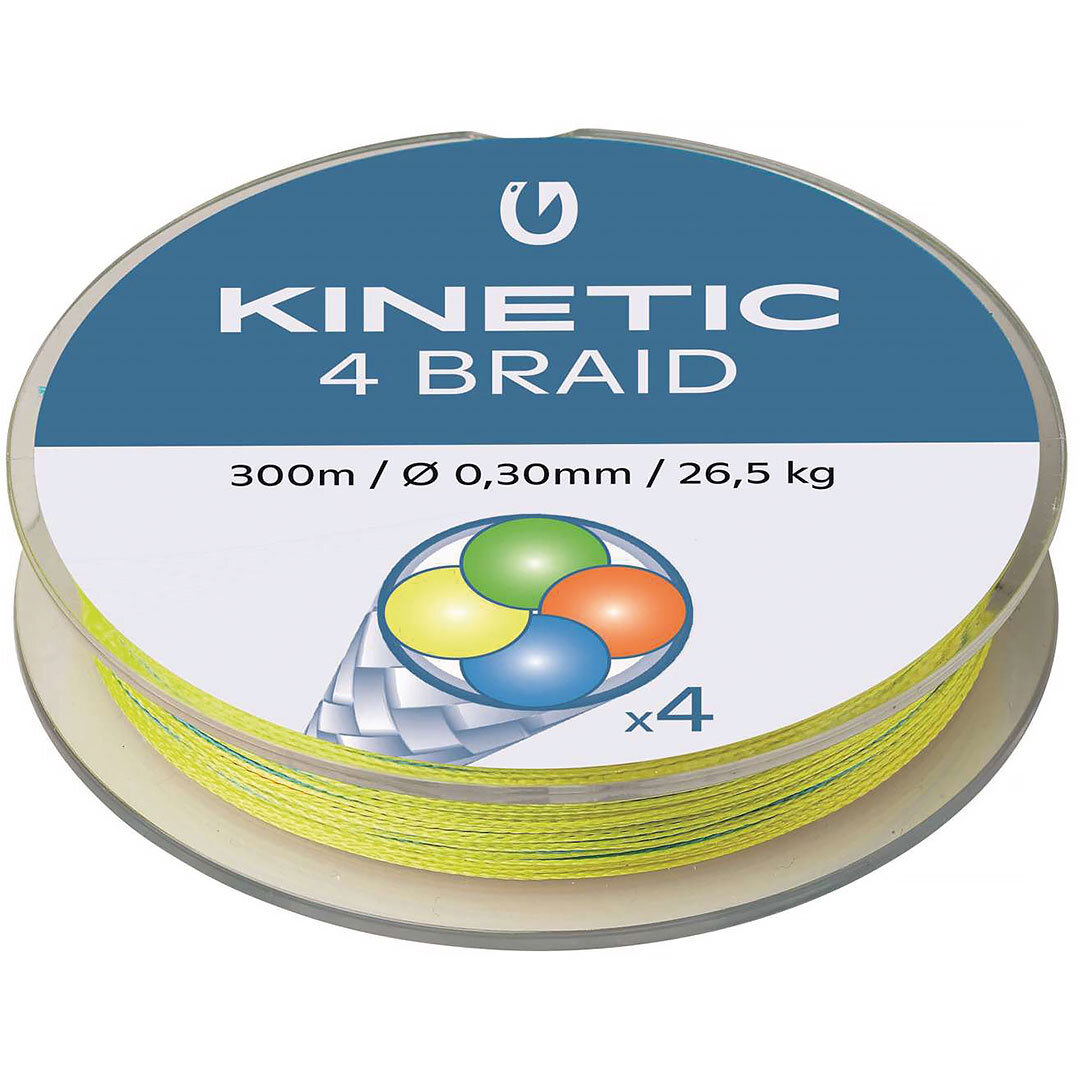 Kinetic 4 Braid 300m Multi Color.