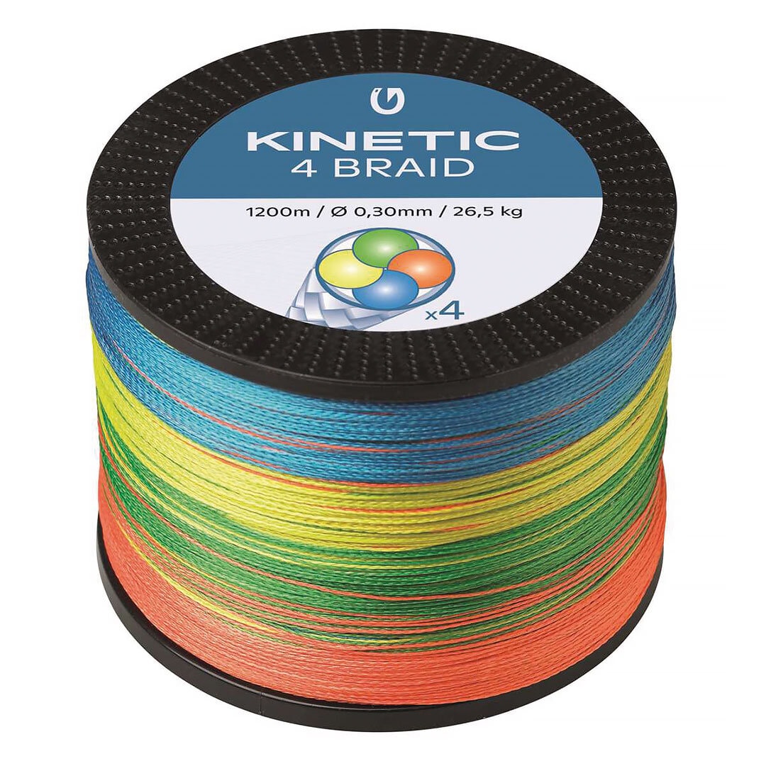 Kinetic 4 Braid 1200m Multi Color.