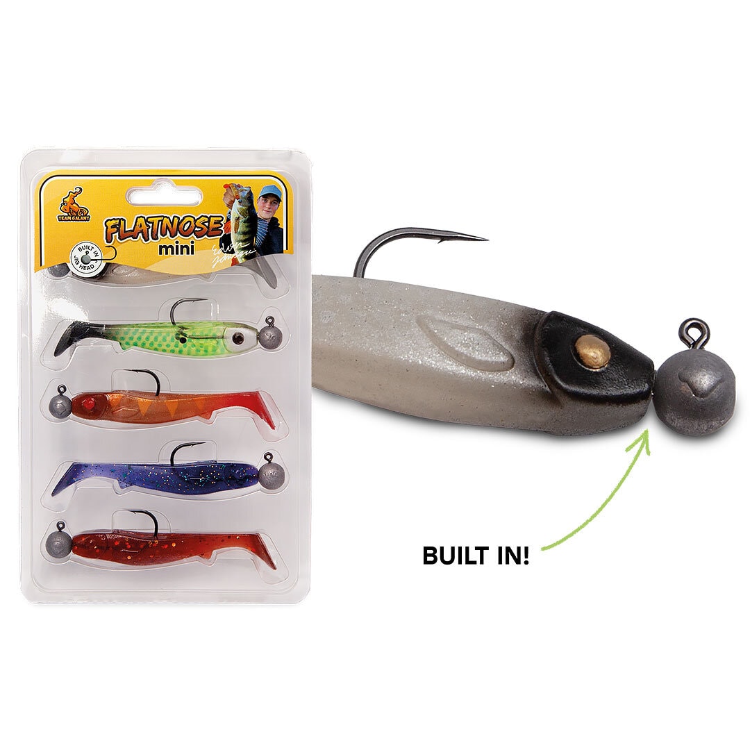 Flatnose Mini 9cm, 7gr Färdigriggade 5st för klart vatten