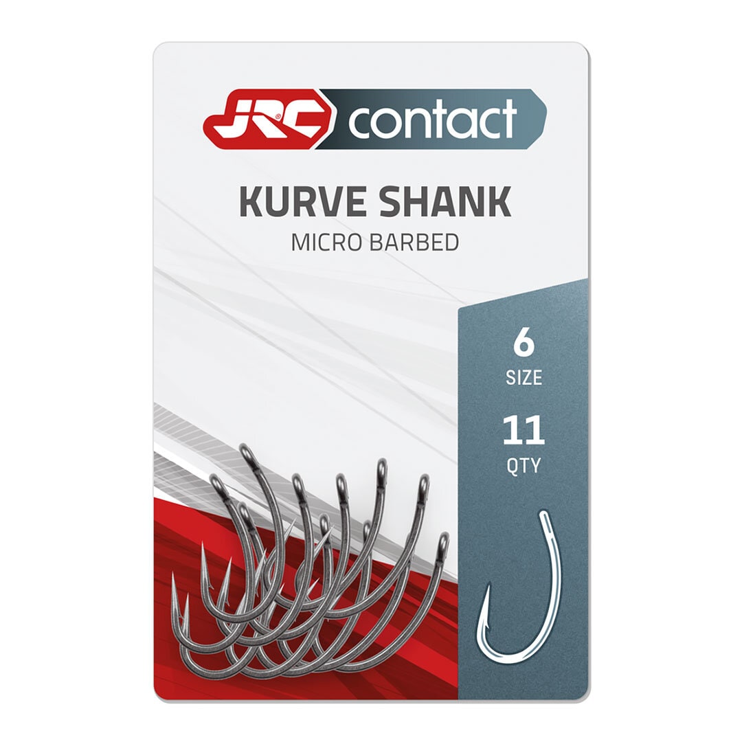 JRC Kurve Shank Carp Hooks size 8 - 11pcs.