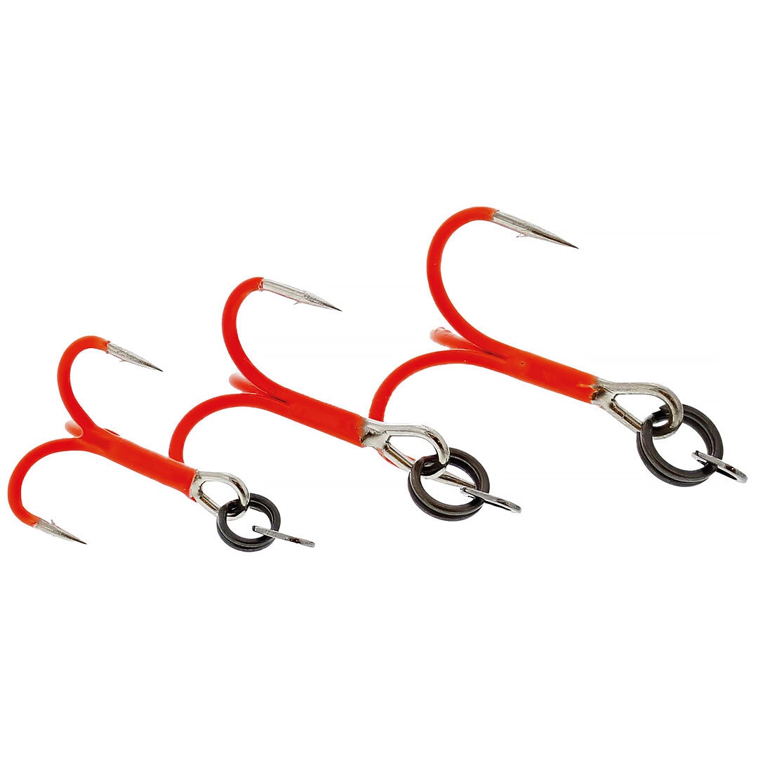 Westin Rigged Treble Hooks Strl 4 UV Orange 4st
