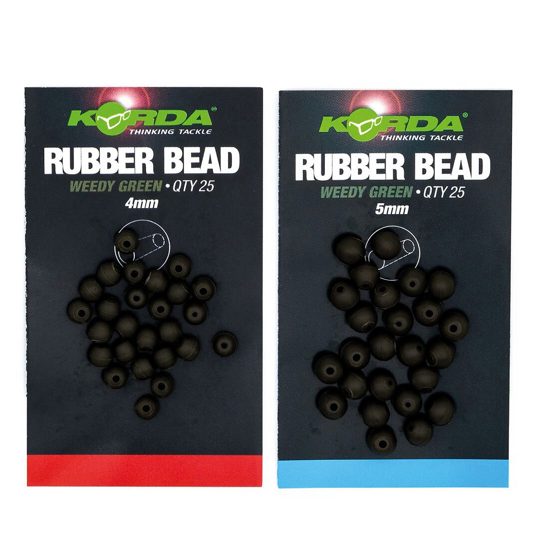 Korda Safe Zone 4mm Rubber Bead Green - 25 pcs.