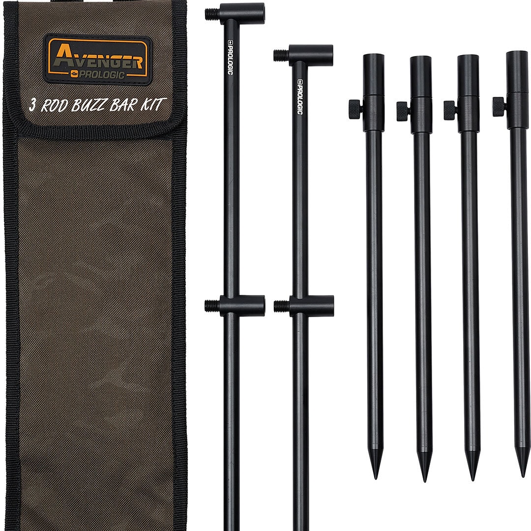 Prologic Buzz Bar Kit & Carrycase 3 Rods