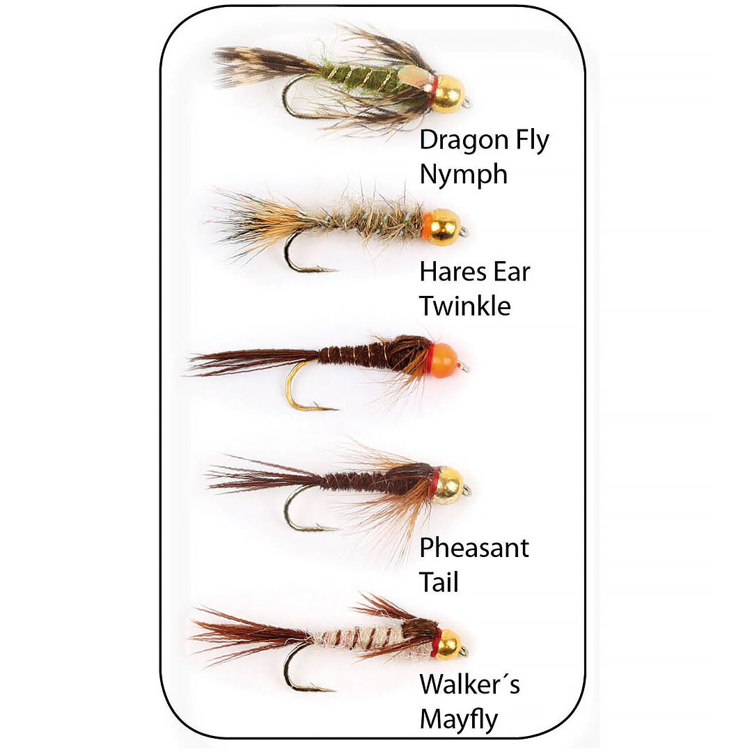 Flugkollektion Goldheads Long Shank 5p #10