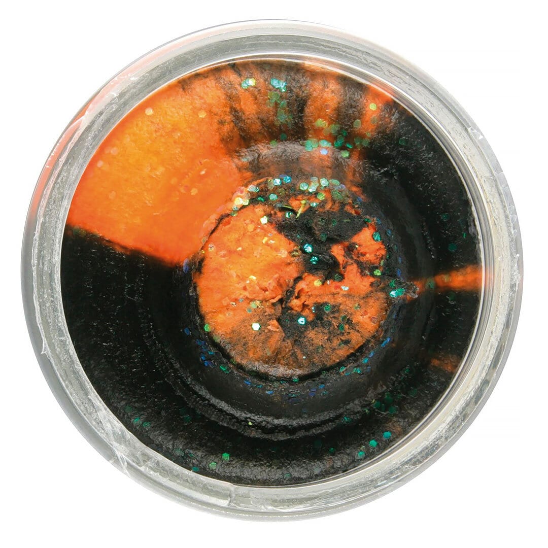 Powerbait Glitterdeg Black Orange Glitter.