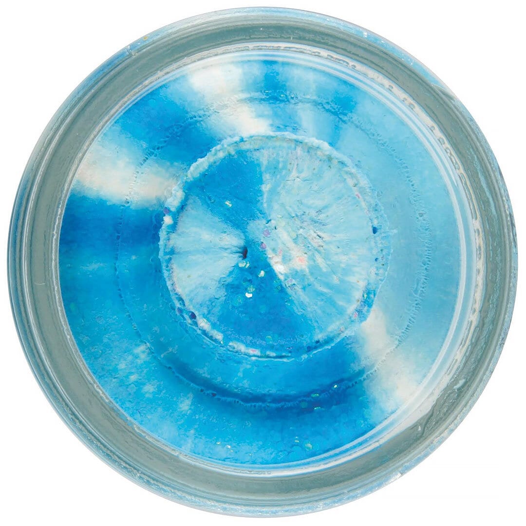 Powerbait Natural Trout Dough Garlic White/Blue Glitter
