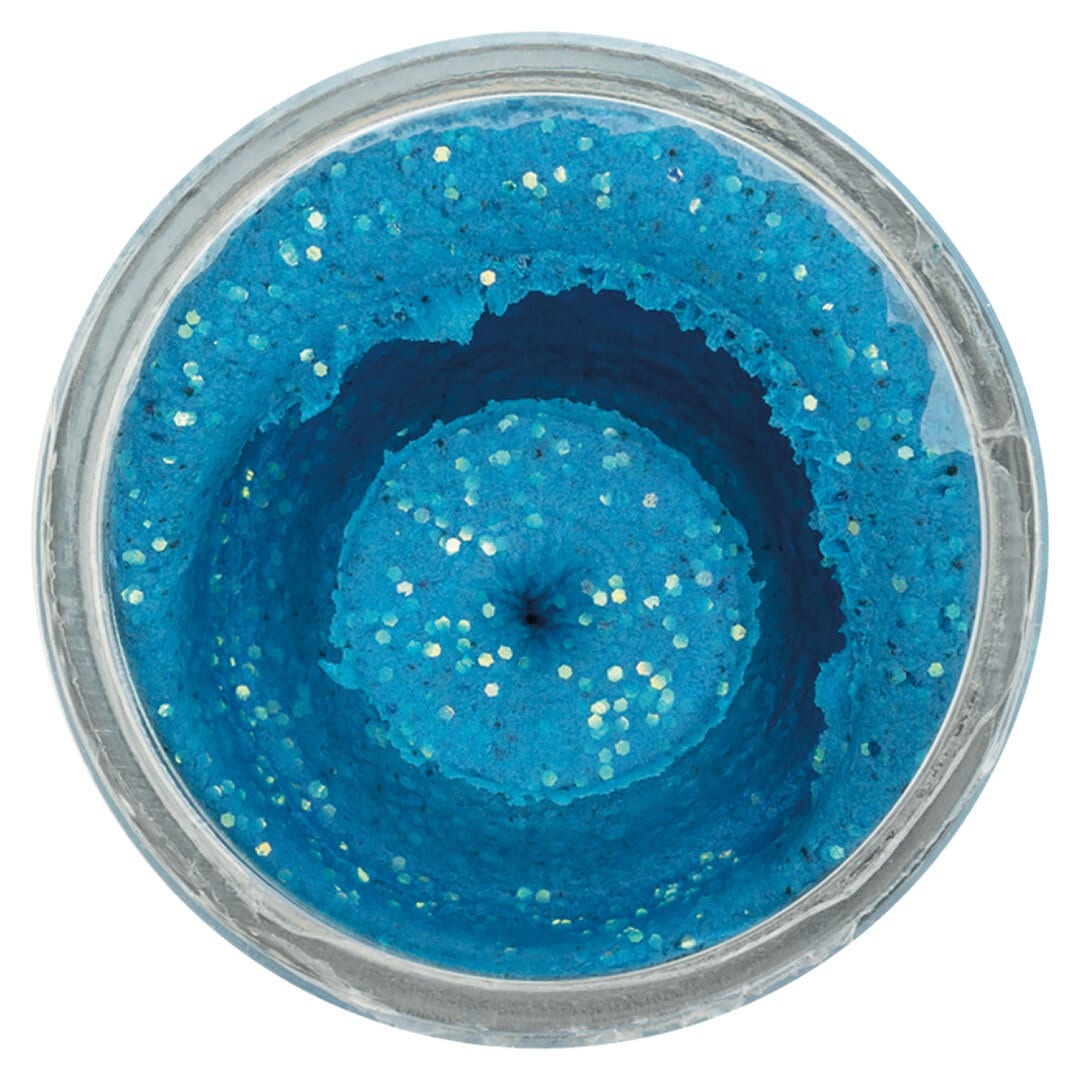 Powerbait Natural Trout Dough Garlic Blue Glitter