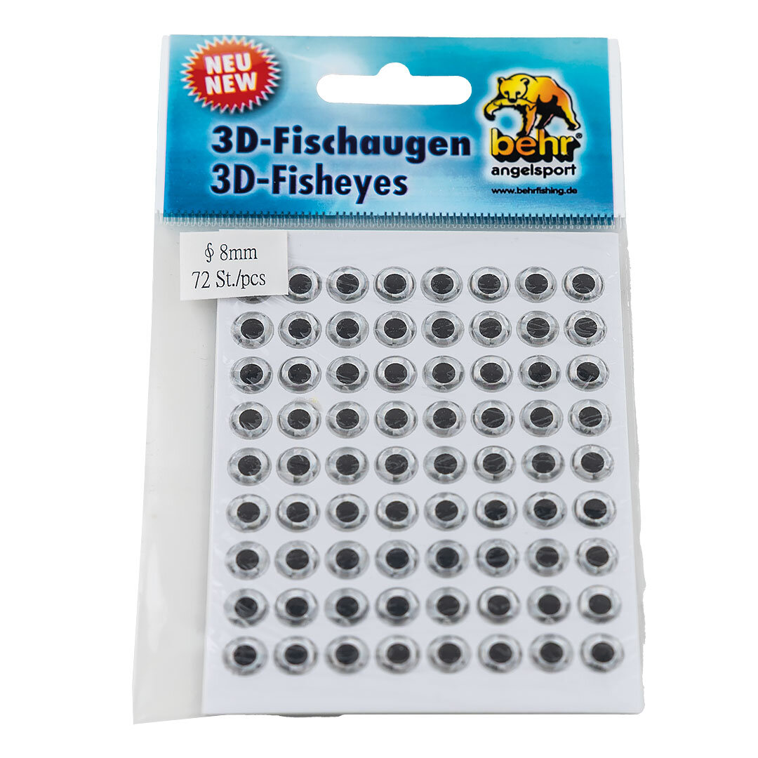 3D Fiskögon Silver 6mm