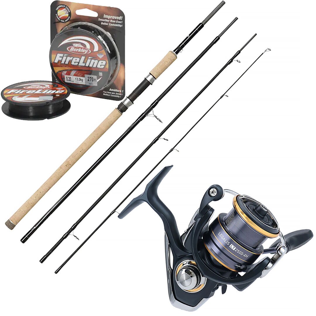 Haspelset Landfiske Lax Daiwa Legalis Abu Venturi 10`