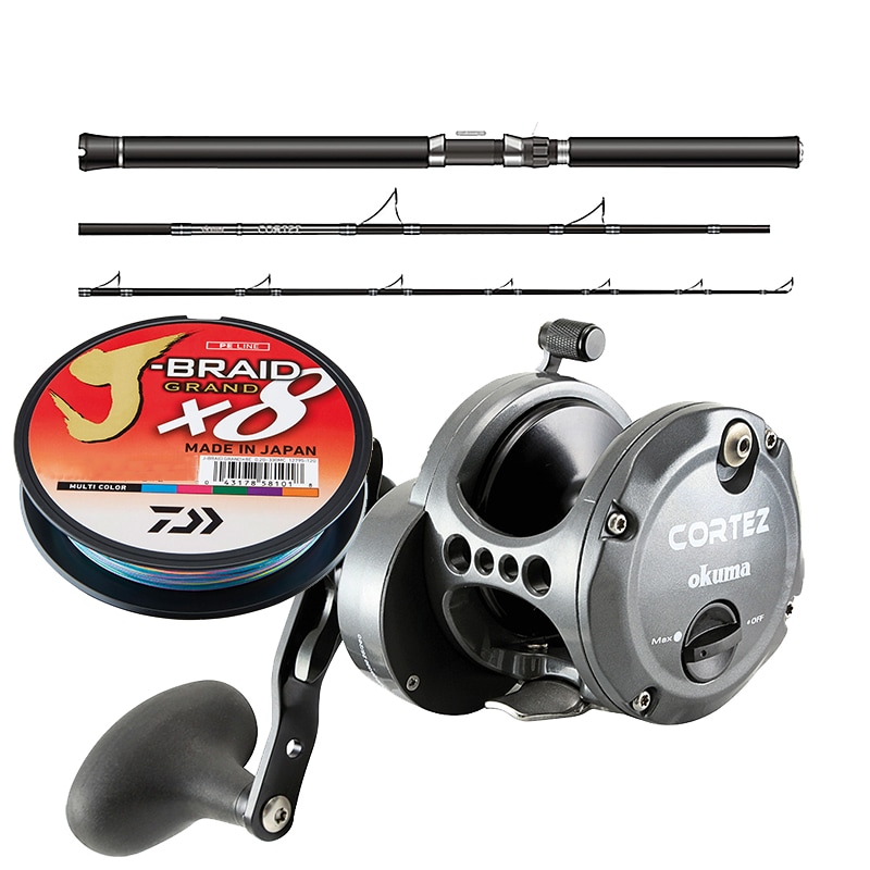 Okuma Havsfiskeset  Cortez Black 10/ 6,6' 3-del 20-30lb.