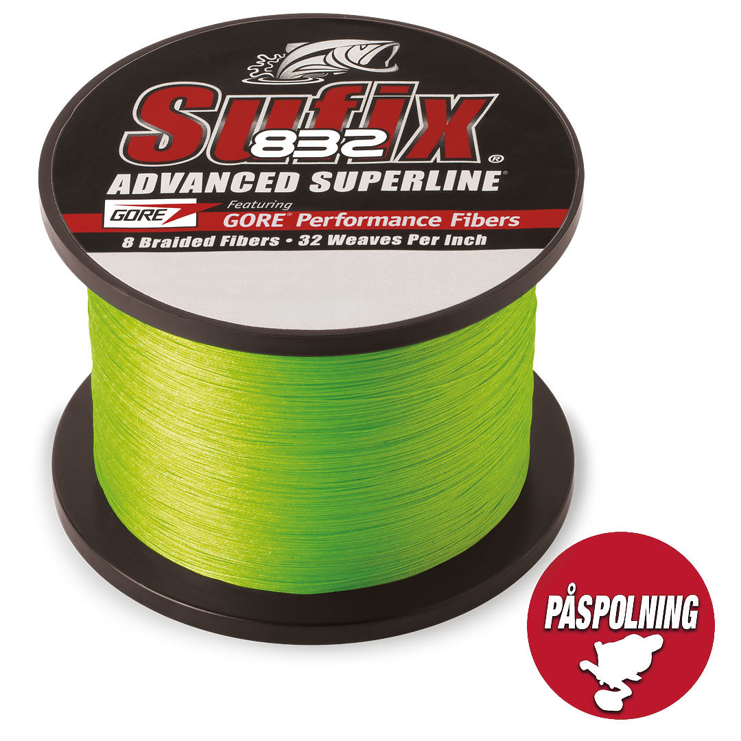 Sufix 832 Braid Lime (påspolad ca 100-150m)